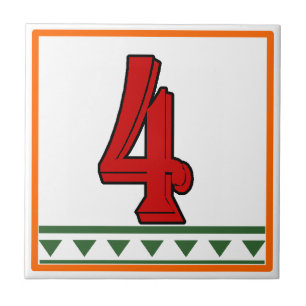 Rotes italienisches Haus Unterschriften Buchstaben Fliese