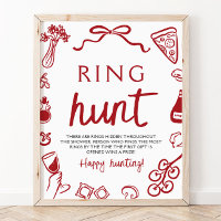 Rotes italienisches Pasta-Ring-Such-Hochzeitsdusch
