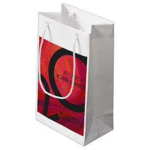 Rotes Jahrzehnt Geburtstag Kleine Geschenktüte