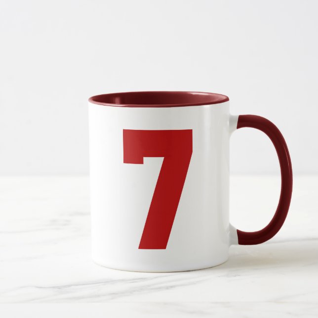 Rotes Jersey Nr. 7 Tasse (Rechts)