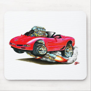 Rotes Kabriolett 1998-2004 Korvette Mousepad