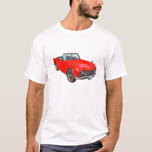 Rotes Kabriolett Sportscar Triumphs Tr4 T-Shirt