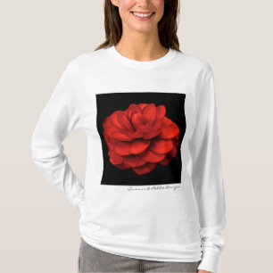 Rotes Kamelien-Shirt T-Shirt