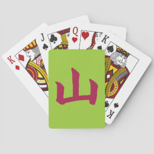 Rotes Kanji Spielkarten g