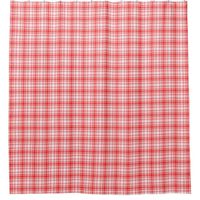 Rotes kariertes duschvorhang (Vorderseite)