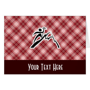 Rotes kariertes Gebirgsklettern