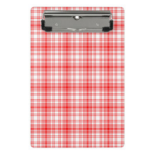 Rotes kariertes mini klemmbrett