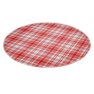 Rotes kariertes schneidebrett