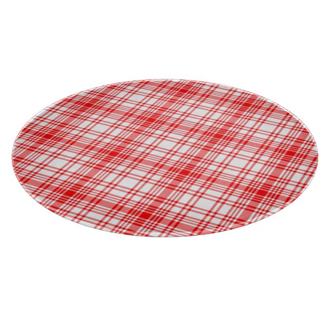 Rotes kariertes schneidebrett (Ecke)