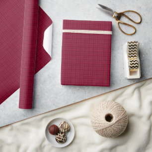 Rotes Kariertes Tartan Geschenkpapier