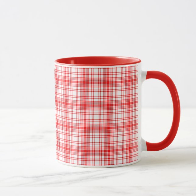 Rotes kariertes tasse (Rechts)