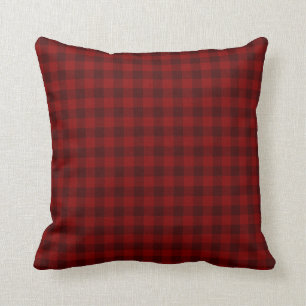Rotes kariertes Throw-Kissen Kissen