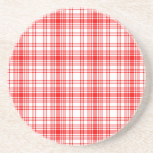 Rotes kariertes untersetzer