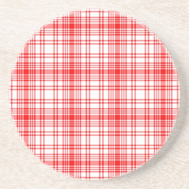 Rotes kariertes untersetzer (Vorne)