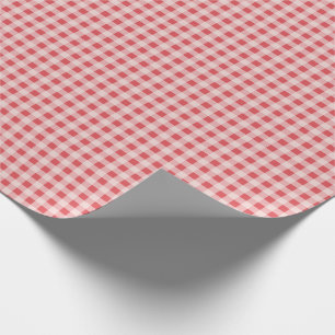 Rotes Karo-Gingham-Landhaus-Stil einfach Geschenkpapier