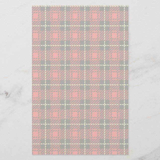Rotes Karo Hintergrund Briefpapier (Vorderseite)