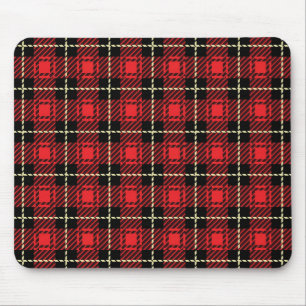 Rotes Karo-Hintergrund Mousepad