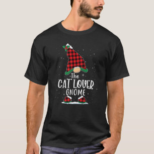Rotes Karo-Katz-Zwerg-Weihnachten-Familie-Passende T-Shirt
