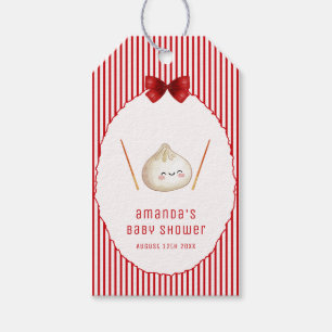 Rotes Kawaii-Mädchen-Bogen Asiatische Klöße Baby-P Geschenkanhänger