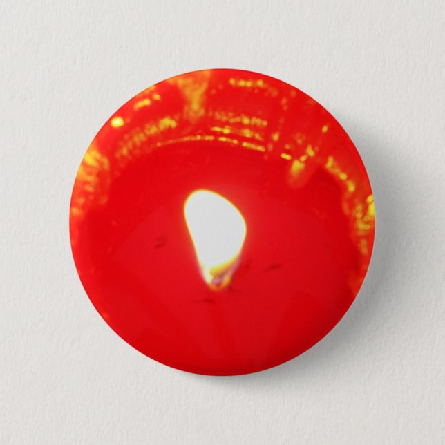 Rotes Kerzenlicht, Flamme, Kerze, Weihnachten-Lieb Button (Vorderseite)
