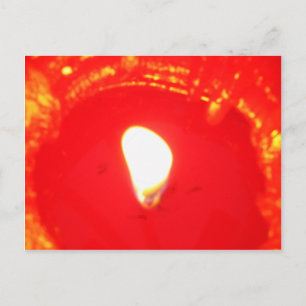 Rotes Kerzenlicht, Flamme, Kerze, Weihnachten-Lieb Feiertagspostkarte