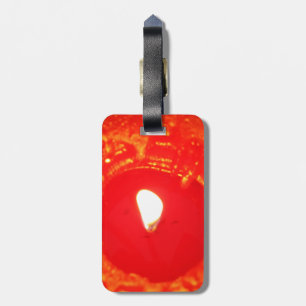 Rotes Kerzenlicht, Flamme, Kerze, Weihnachten-Lieb Gepäckanhänger