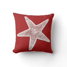 Rotes Kissen mit Seestern