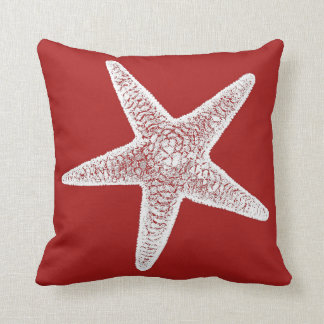 Rotes Kissen mit Starfish