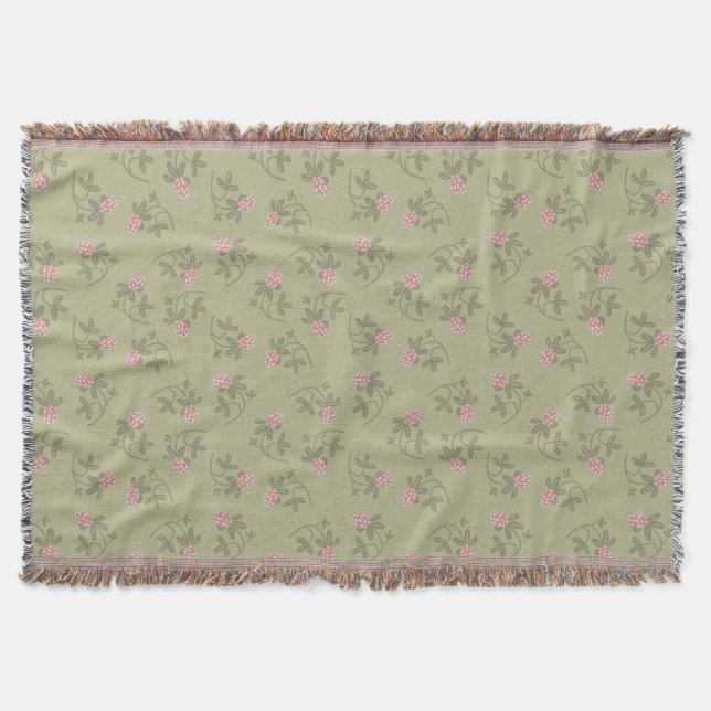 Rotes Kleeblatt Erdgrün rosa Decke (Vorderseite)