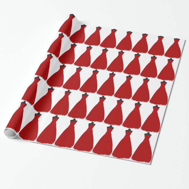 Rotes Kleid Thema Geschenkpapier (Ungerollt)