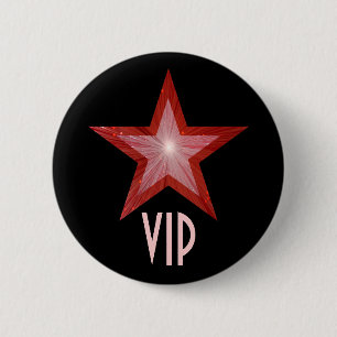 Rotes Knopfschwarzes des Sternes "VIP" Button