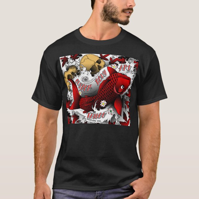 rotes koi T-Shirt (Vorderseite)