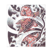 Rotes Koi-Tattoo-Design