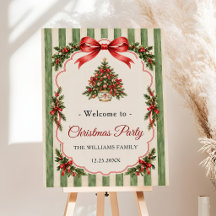 Rotes Koketten-Bogen-Script Weihnachtsbaum-Party