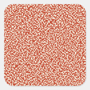 Rotes Kompositionsbuch Nahtloses Muster Quadratischer Aufkleber