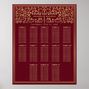 Rotes königliches mittelalterliches Schwert Hochze Poster
