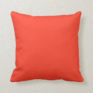 Rotes Korallen-Einfarbig Kissen