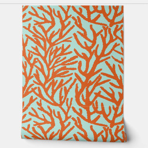 Rotes Korallenriff in der blauen Karibik Tapete