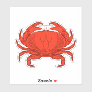 Rotes Krabben-Vinylabziehbild Aufkleber