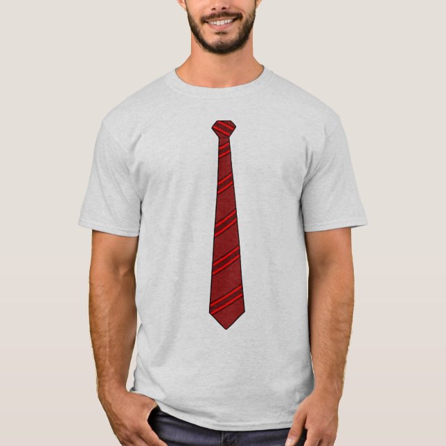Rotes Krawatten-Shirt T-Shirt (Vorderseite)