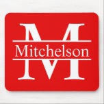 Rotes Kreuz Bar LR Monogramm Mousepad<br><div class="desc">Roter Kreuz Bar Life Römischer Schriftart mit Monogramm Mauspad</div>