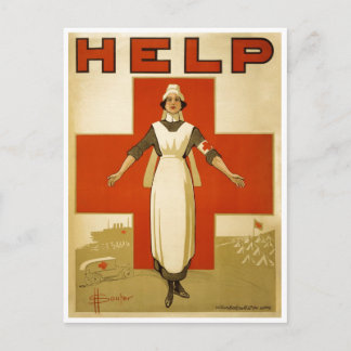 Rotes Kreuz Krankenpflege Hilfe Werbung 2. Weltkri Postkarte