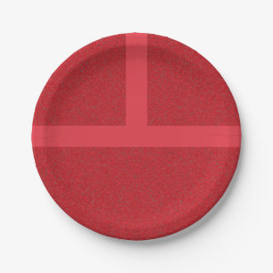 Rotes Kreuz-Rauschpapier-Platte - individuell eins Pappteller