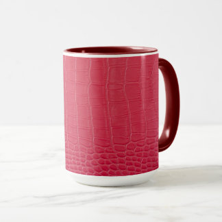 Rotes Krokodilleder Print Tasse
