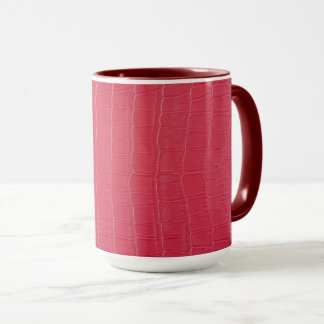 Rotes Krokodillederleder-Druckmuster Tasse