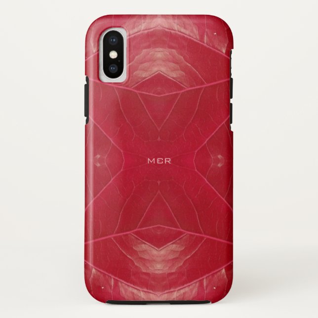 Rotes Kunstleder Case-Mate iPhone Hülle (Rückseite)
