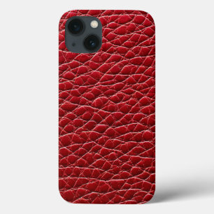 Rotes Kunstleder Stylisches modernes Design Case-Mate iPhone Hülle