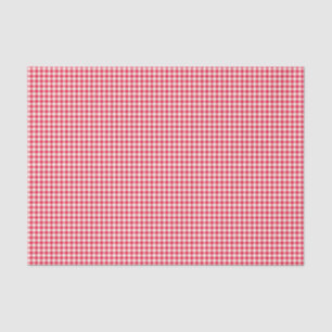 Rotes Land-Gingham-Karo-Muster Seidenpapier