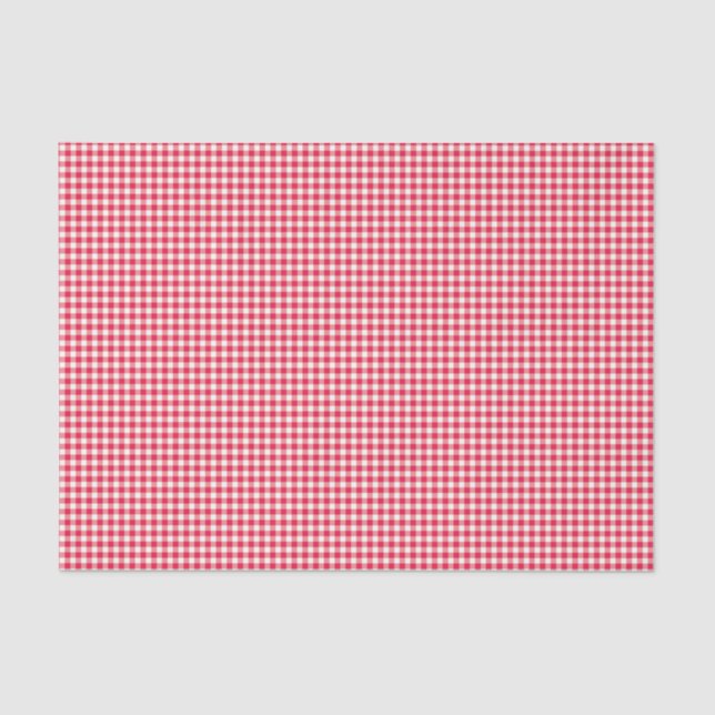 Rotes Land-Gingham-Karo-Muster Seidenpapier (Vorderseite)