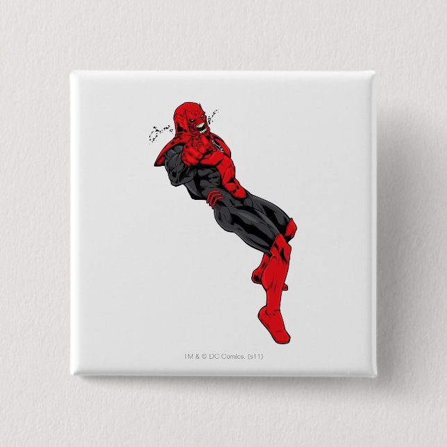 Rotes Laternen-Korps - Raserei, die 1 lehnt Button (Vorderseite)